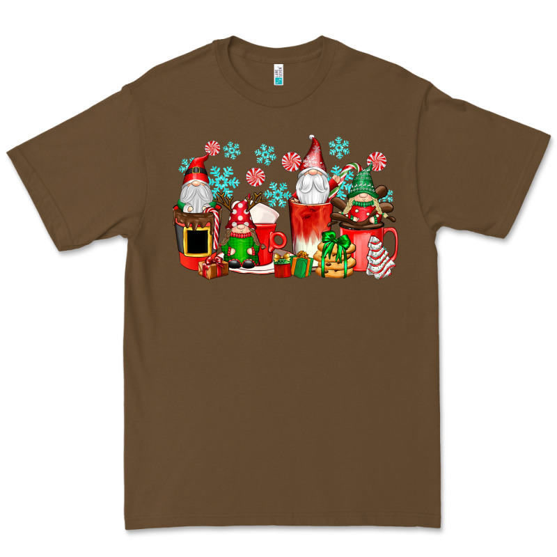 Christmas Gnomes Coffee Cups Premium Tee by texasbilliewilder | Teevron