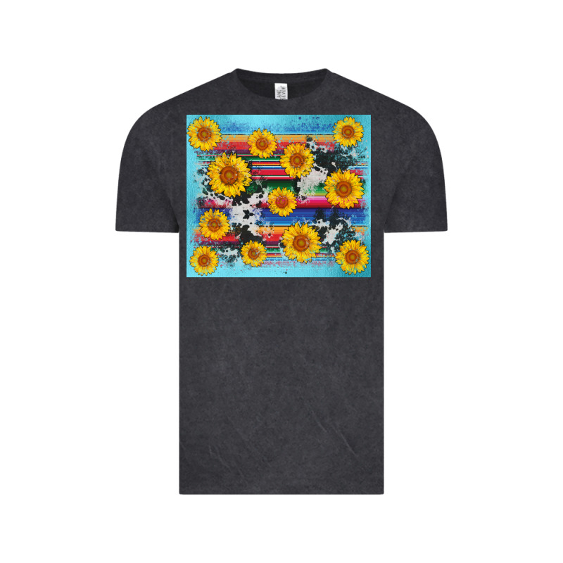 Serape Cowhide Sunflower Vintage Tee by AdoDesignShop | Teevron