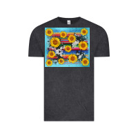 Vintage Black serape cowhide sunflower Vintage Tee - AdoDesignShop