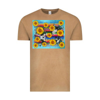 Vintage Camel serape cowhide sunflower Vintage Tee - AdoDesignShop