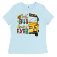 Baby Blue best bus driver ever Ladies Tee - texasbilliewilder