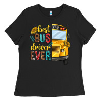 Black best bus driver ever Ladies Tee - texasbilliewilder