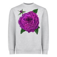 Heather Grey Celestial Rose Heavyweight Sweatshirt - LillyAllenDesigns