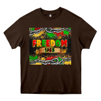 Chocolate Brown juneteenth freedom 1865 Heavy Core Tee - Zillion Design Studio