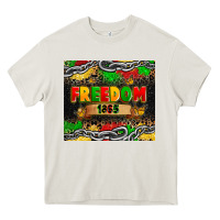 Cream juneteenth freedom 1865 Heavy Core Tee - Zillion Design Studio