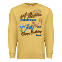 Antique Gold A Queen Was Born In July 24th Happy Birthday Premium Sweatshirt - Bettercallsaul