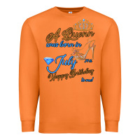 A Queen Was Born In July 24th Happy Birthday Premium Sweatshirt | Teevron