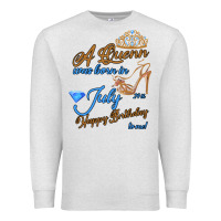 Oatmeal Heather A Queen Was Born In July 24th Happy Birthday Premium Sweatshirt - Bettercallsaul
