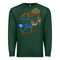 Sports Green A Queen Was Born In July 24th Happy Birthday Premium Sweatshirt - Bettercallsaul