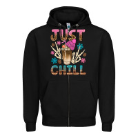 Black just chill with coffee bean bbs Zipper Hoodie - BundleAndBundleShop