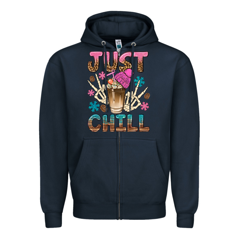 Just Chill With Coffee Bean Bbs Zipper Hoodie by BundleAndBundleShop | Teevron