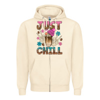 Sandshell just chill with coffee bean bbs Zipper Hoodie - BundleAndBundleShop