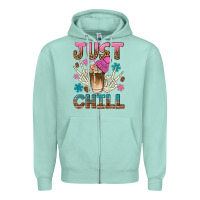 Seafoam just chill with coffee bean bbs Zipper Hoodie - BundleAndBundleShop