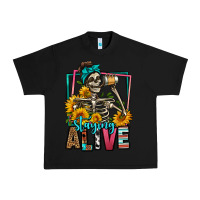 Black staying alive coffee drinking skeleton Urban Heavy Tee - Jasminsmagicworld