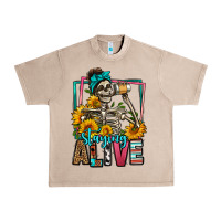French Oak staying alive coffee drinking skeleton Urban Heavy Tee - Jasminsmagicworld