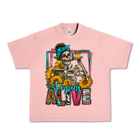 Salmon staying alive coffee drinking skeleton Urban Heavy Tee - Jasminsmagicworld