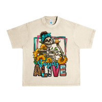 Sandshell staying alive coffee drinking skeleton Urban Heavy Tee - Jasminsmagicworld