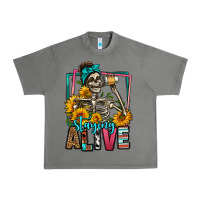 Tornado staying alive coffee drinking skeleton Urban Heavy Tee - Jasminsmagicworld