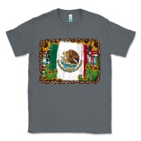 Mexican Flag Background With Cactus And Sunflower Classic Tee | Teevron