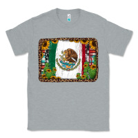Heather Grey mexican flag background with cactus and sunflower Classic Tee - Jasminsmagicworld