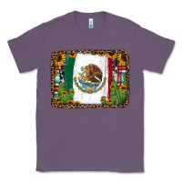 Lavender mexican flag background with cactus and sunflower Classic Tee - Jasminsmagicworld