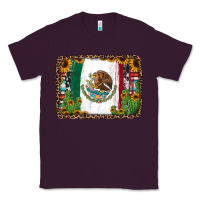 Plum mexican flag background with cactus and sunflower Classic Tee - Jasminsmagicworld