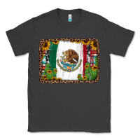 Smoke mexican flag background with cactus and sunflower Classic Tee - Jasminsmagicworld