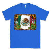 True Royal mexican flag background with cactus and sunflower Classic Tee - Jasminsmagicworld