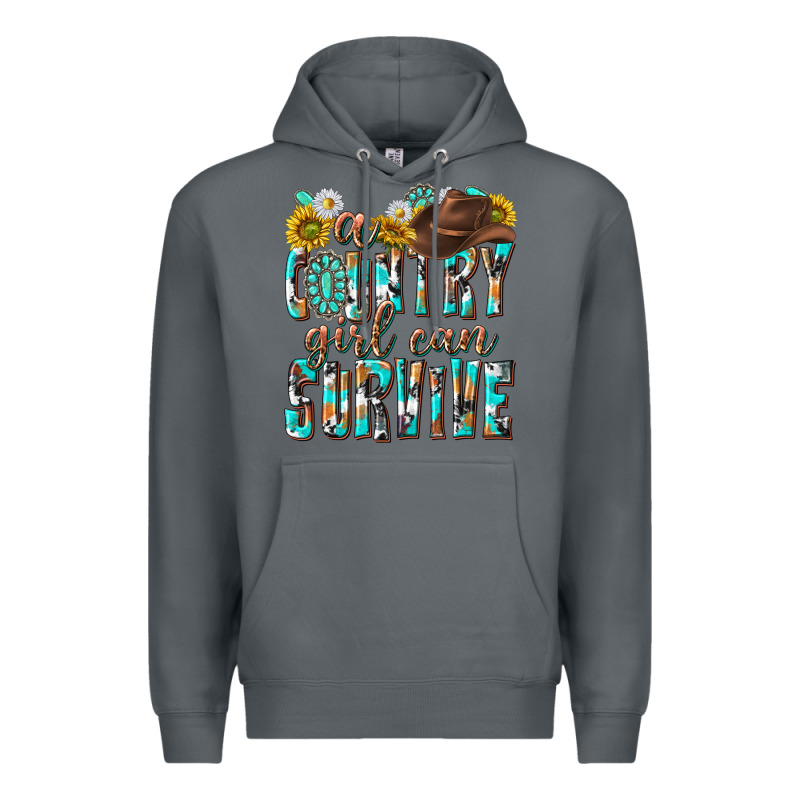 Western A Country Girl Can Survive Premium Hoodie by texasbilliewilder | Teevron
