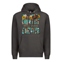 Smoke Western a Country Girl Can Survive Premium Hoodie - texasbilliewilder