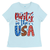 Baby Blue party in the usa Ladies Tee - JahusDesignShop