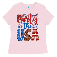 Bubblegum Pink party in the usa Ladies Tee - JahusDesignShop
