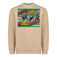 Mushroom western cow serape leopard sunflowers mousepad Heavyweight Sweatshirt - BarkalooDesign