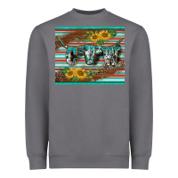 Storm western cow serape leopard sunflowers mousepad Heavyweight Sweatshirt - BarkalooDesign