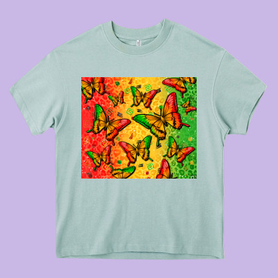 Juneteenth Butterfly Heavy Core Tee Designed By Zillion Design Studio