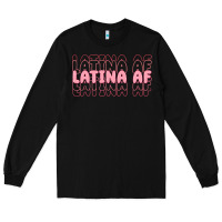Black latina af Long Sleeve Tee - MaliasSmallBusiness