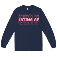 Navy latina af Long Sleeve Tee - MaliasSmallBusiness