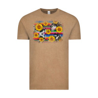 Vintage Coffee serape cowhide sunflower background Vintage Tee - AdoDesignShop
