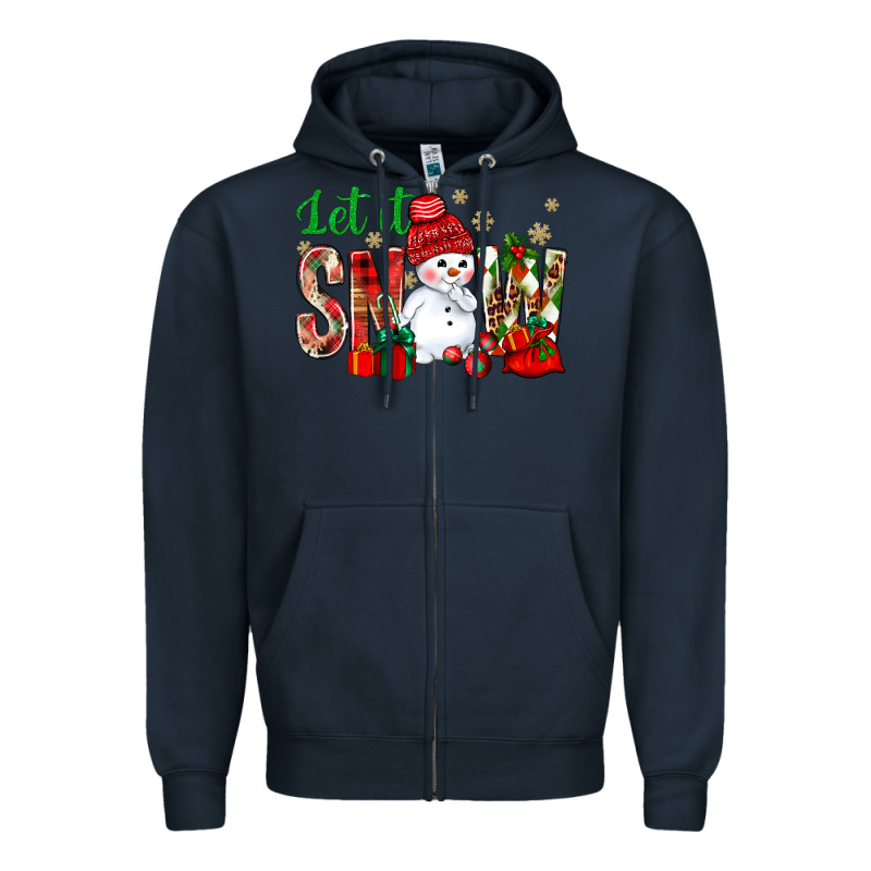 Let It Snow With Snowman Zipper Hoodie by BundleAndBundleShop | Teevron