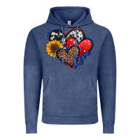 Vintage Denim 4th of july american hearts Vintage Hoodie - Jasminsmagicworld