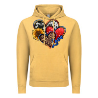 Vintage Mustard 4th of july american hearts Vintage Hoodie - Jasminsmagicworld
