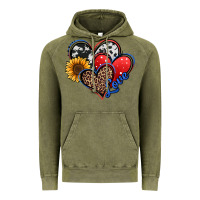 Vintage Olive 4th of july american hearts Vintage Hoodie - Jasminsmagicworld