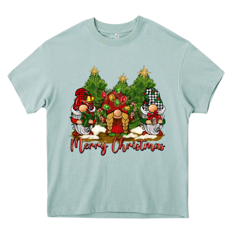 Merry Christmas Gnomies Heavy Core Tee by BarkalooDesign | Teevron