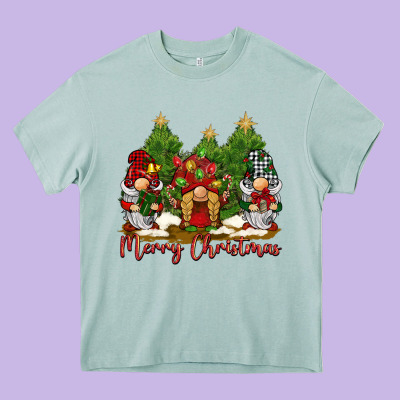 Merry Christmas Gnomies Heavy Core Tee Designed By Barkaloodesign
