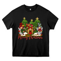 Black merry christmas gnomies Heavy Core Tee - BarkalooDesign