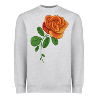 Heather Grey Burst Of Joy Rose Heavyweight Sweatshirt - LillyAllenDesigns