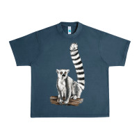 Midnight Navy Ringtail Cat Urban Heavy Tee - LillyAllenDesigns