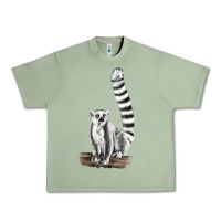 Oil Green Ringtail Cat Urban Heavy Tee - LillyAllenDesigns