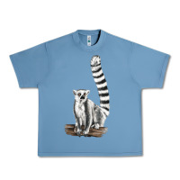 Pebble Blue Ringtail Cat Urban Heavy Tee - LillyAllenDesigns