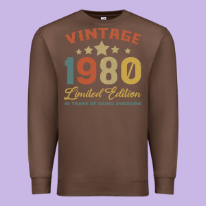Vintage 1980 Clothes 40 Years Old Retro 40th Birthday Premium Sweatshirt Designed By Bettercallsaul